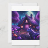 森の中の超現実的な小屋 招待状 (裏面)