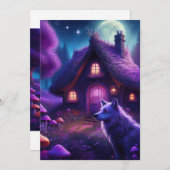 森の中の超現実的な小屋 招待状 (正面/裏面)