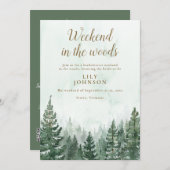 森の中の週末素朴バチェロレッテ 招待状 (正面/裏面)