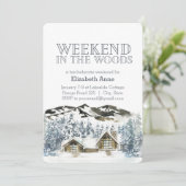 森の中の週末 |冬のパーティの招待状 招待状 (スタンド正面)