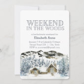 森の中の週末 |冬のパーティの招待状 招待状 (正面)