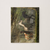 森の中の野生の馬3頭 ジグソーパズル (縦)