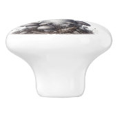 森の中の銀色の灰色のトースツール セラミックノブ (側面)