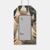 森の中の銅木のデザイン ギフトタグ (裏面)