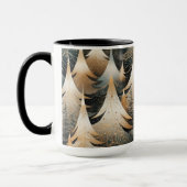 森の中の銅木のデザイン マグカップ (左)