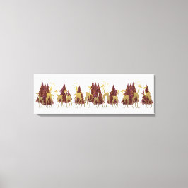 森の中の雪に覆われた冬のシカ キャンバスプリント