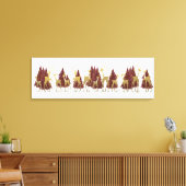 森の中の雪に覆われた冬のシカ キャンバスプリント (インサイチュ (リビング))