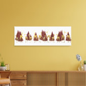 森の中の雪に覆われた冬のシカ キャンバスプリント (インサイチュ (リビング))