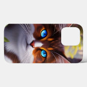森の中の青い目の猫 Case-Mate iPhoneケース (裏面 (横))
