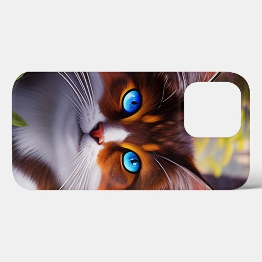 森の中の青い目の猫 Case-Mate iPhoneケース (裏面 (横))