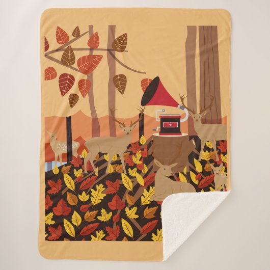 森の中の音楽 シェルパブランケット (正面)