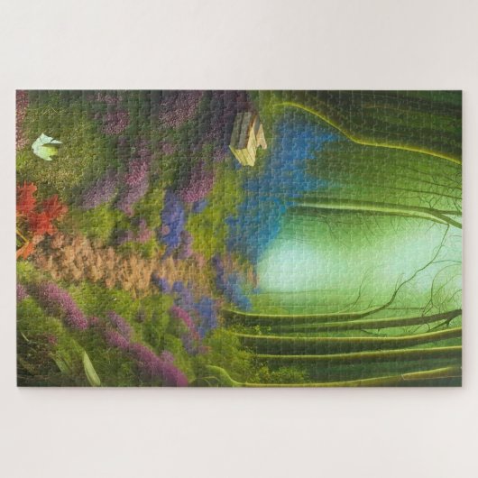 森の中の魅惑的な散歩 ジグソーパズル (横)