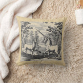 森の中の魔法のユニコーン クッション (ブランケット)