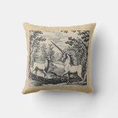 森の中の魔法のユニコーン クッション (裏面)