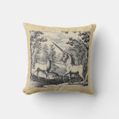 森の中の魔法のユニコーン クッション (正面)