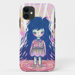 森の中の魔法の湖の女の子 iPhone 11 ケース