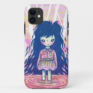 森の中の魔法の湖の女の子 iPhone 11 ケース