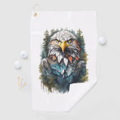 森の中の鷲の頭 ゴルフタオル (インサイチュ)