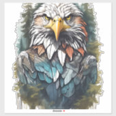 森の中の鷲の頭 シール (シート)
