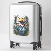 森の中の鷲の頭 シール (スーツケース)