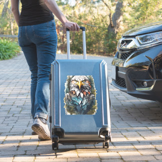 森の中の鷲の頭 シール