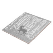 森の中の鹿の色合い灰色の鹿 タイル (側面)