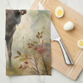 森の中の鹿 キッチンタオル (四つ折り)