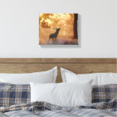 森の中の鹿 キャンバスプリント (インサイチュ (寝室))