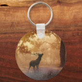 森の中の鹿 キーホルダー (正面)