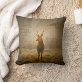 森の中の鹿 クッション (ブランケット)
