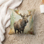 森の中の鹿 クッション (ブランケット)