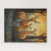 森の中の鹿 ジグソーパズル (横)