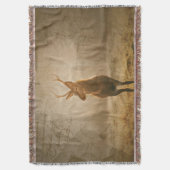 森の中の鹿 スローブランケット (正面縦)