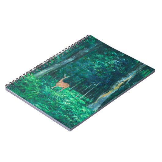 森の中の鹿 ノートブック (左側)