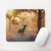 森の中の鹿 マウスパッド (マウス)