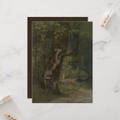 森の中の鹿(Gustave Courbet) カード (正面/裏面インサイチュ)