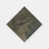 森の中の鹿(Gustave Courbet) スタンダードランチョンナプキン (角)
