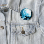 森の中の黒い狼 缶バッジ (インサイチュ)