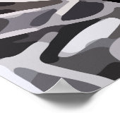 森の中の黒い絵画熊 ポスター (角)