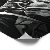 森の中の黒と白の芸術獣 | AI Art ポスター (角)