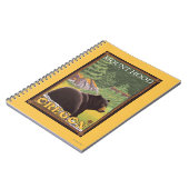 森の中の黒熊 – オレゴン州山フード ノートブック (左側)