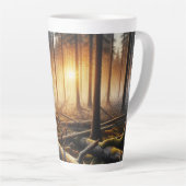 森の中の黒熊 カフェラテマグ (右アングル)