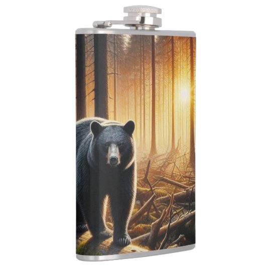 森の中の黒熊 フラスク (右)