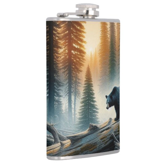 森の中の黒熊 フラスク (右)