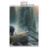 森の中の黒熊 フラスク (裏面)