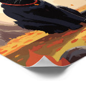 森の中の黒猫 ポスター (角)