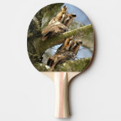 森の中の2つのフール、鳥、野生動物ピンポンP 卓球ラケット (裏面)