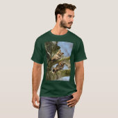 森の中の2羽のフクロウ、鳥、野生生物Tシャツ Tシャツ (正面フル)