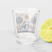 森の中の2頭の虎 ショットグラス (裏面)