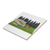 森の中のRVキャンパー タイル (側面)